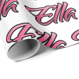 Ella faded pink personalized gift paper