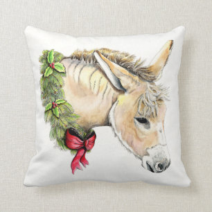 Ella the Christmas Donkey Cushion