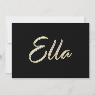 Ella white gold Handwriting Karte Card
