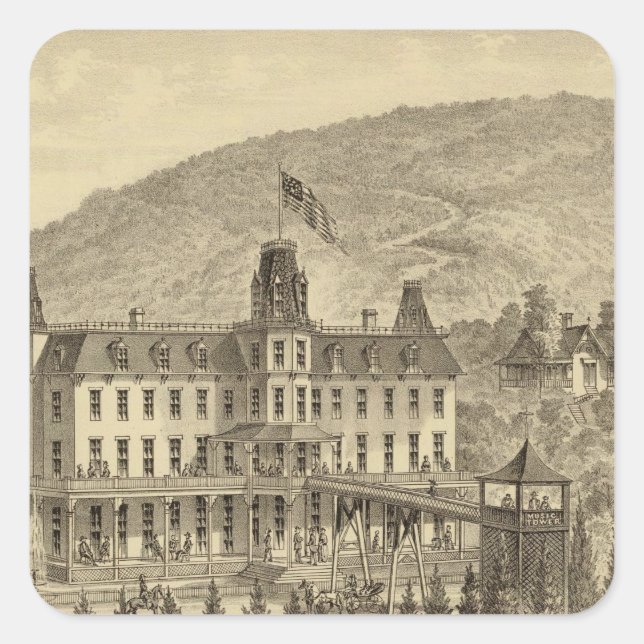 Ellanova Springs 10 miles from Pittsburgh Square Sticker (Front)