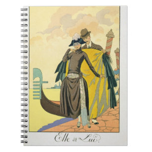Elle et Lui, 1921 (pochoir print) Notebook