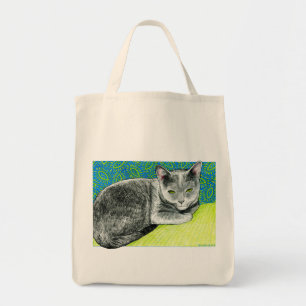 Elle the Korat Cat Tote Bag