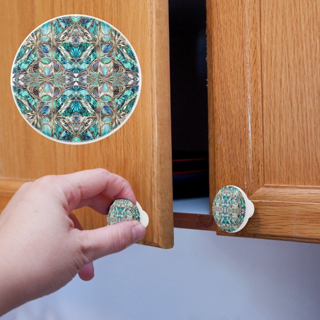 Ellegant Abalone and Silver Ceramic Knob (Creator Uploaded)