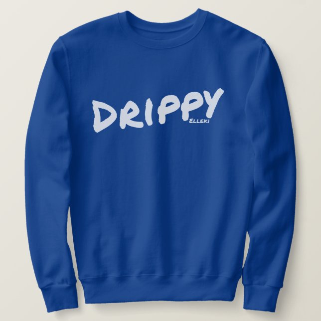 Elleki Drippy (White) Sweatshirt (Design Front)