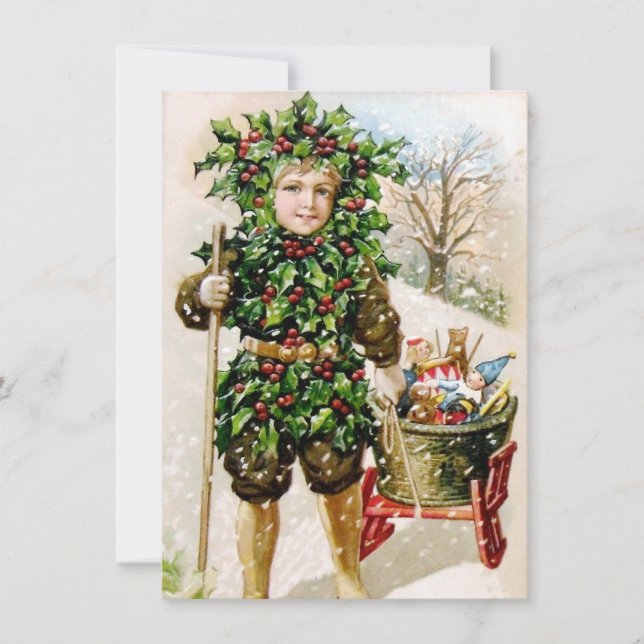 Ellen Clapsaddle: Holly Boy with Toys (Front)