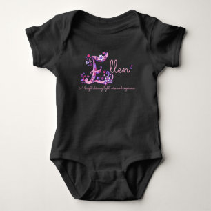 Ellen girls name & meaning letter E baby apparel Baby Bodysuit