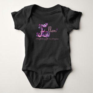 Ellen girls name & meaning letter E baby apparel Bodysuit