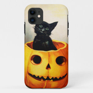 Ellen H. Clapsaddle: Black Cat in Jack O'Lantern iPhone 11 Case
