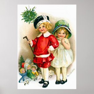 Ellen H. Clapsaddle: Boy and Girl with Toys Poster
