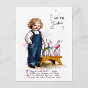Ellen H. Clapsaddle: Child with tree bunnies Postcard