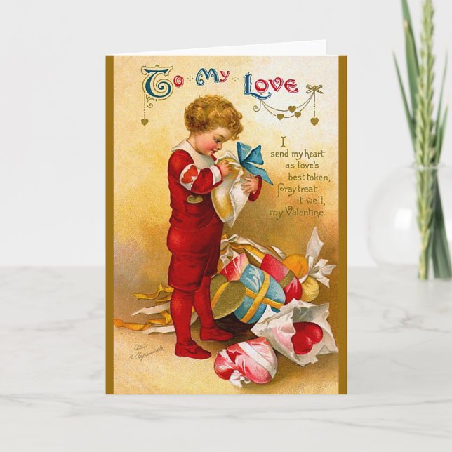 Ellen H. Clapsaddle: I send my Heart Holiday Card (Front)