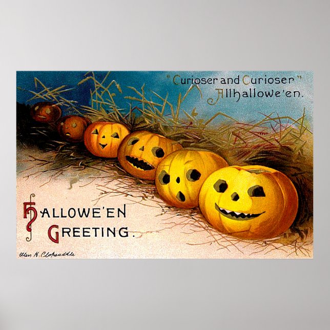 Ellen H. Clapsaddle: Pumpkin Row Poster (Front)