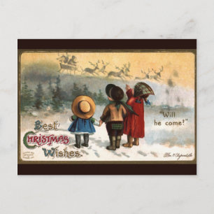 Ellen H. Clapsaddle: Will he come Postcard