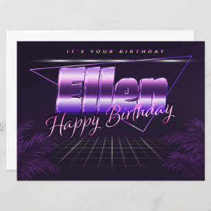 Ellen Name First Name pura retro card Birthday
