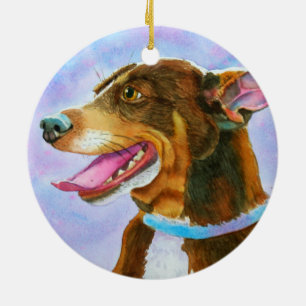 Ellen's Rat Terrier Christmas Ornament
