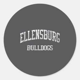 Ellensburg High School Hs Ellensburg Wa Vintage Sr Classic Round Sticker