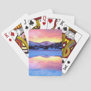 Ellery Lake at Sunset Playing Cards
