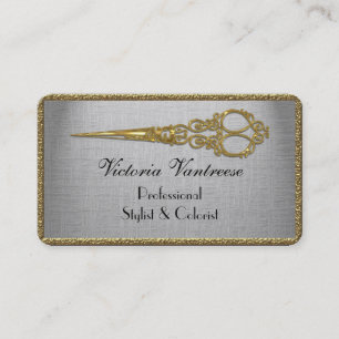Elles Shadow Velmont Scissor Elegant Professional Business Card
