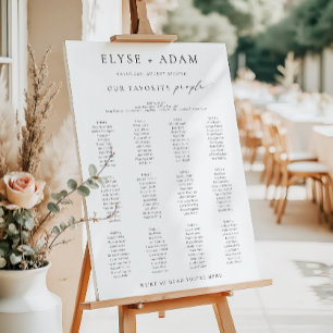 Ellesmere 12 Table + Bridal Table Seating Chart