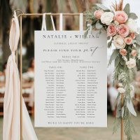 Ellesmere 2 Banquet Table Seating Chart Sign