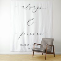 Ellesmere Always & Forever Wedding Quote Backdrop