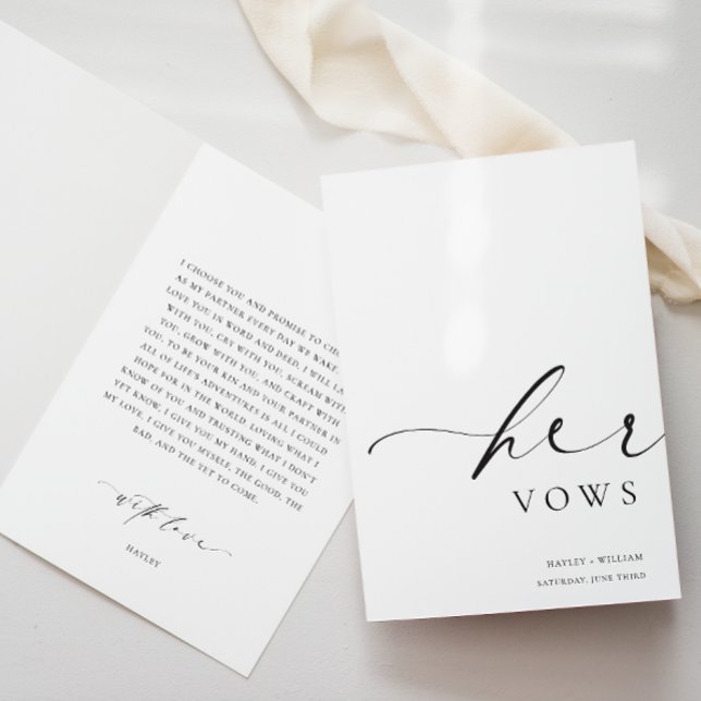 Ellesmere Her Vows Wedding Card (Her Vows Book)