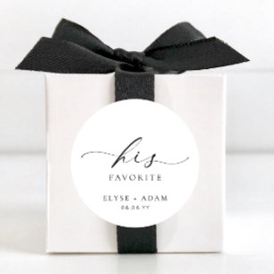 Ellesmere His Favourite Favour Classic Round Stick Sticker