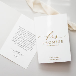 Ellesmere His Promise Vows Book Wedding Foil Card