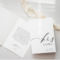 Ellesmere His Vows Wedding Card