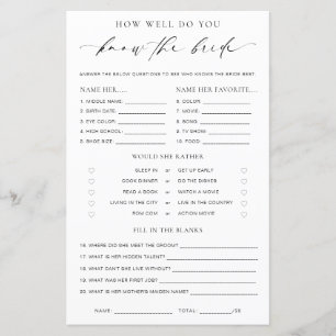 Ellesmere How Well Do You Know The Bride Game