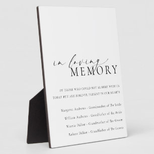Ellesmere In Loving Memory Wedding Plaque