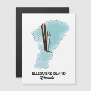 Ellesmere island Canada map poster