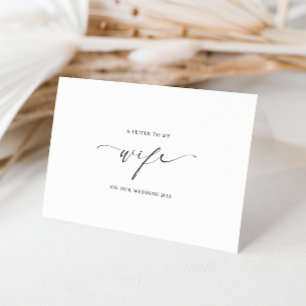 Ellesmere Letter To My Wife Wedding Day Card