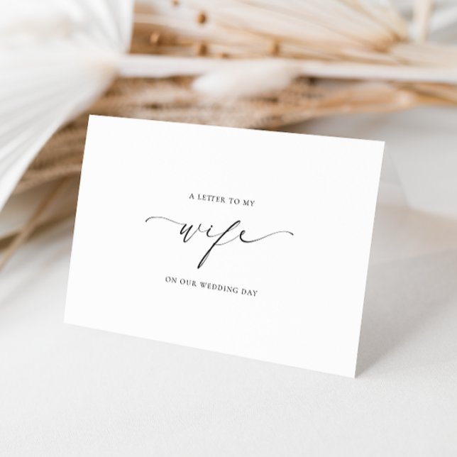 Ellesmere Letter To My Wife Wedding Day Card (A Letter To My Wife Landscape Card Ellesmere  )