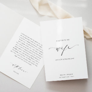 Ellesmere Letter To My Wife Wedding Day Card