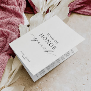 Ellesmere Maid OF Honour Wedding Speech Card