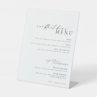 Ellesmere Minimal Cocktail Hour Bar Drinks Menu