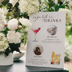 Ellesmere Minimal Pet Photo Signature Drinks Sign