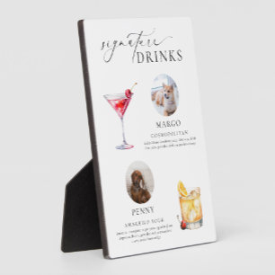 Ellesmere Minimal Pet Photo Signature Drinks Sign Plaque