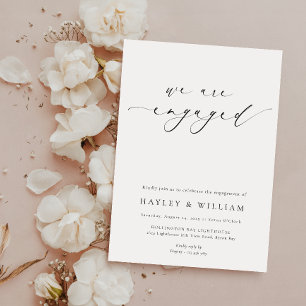 Ellesmere Minimalist Engagement Party Invitation