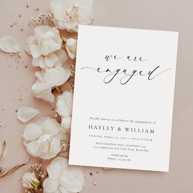 Ellesmere Minimalist Engagement Party Invitation (Engagement Party Invitation Ellesmere )