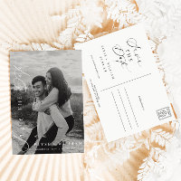 Ellesmere Minimalist Photo Save The Date Postcard