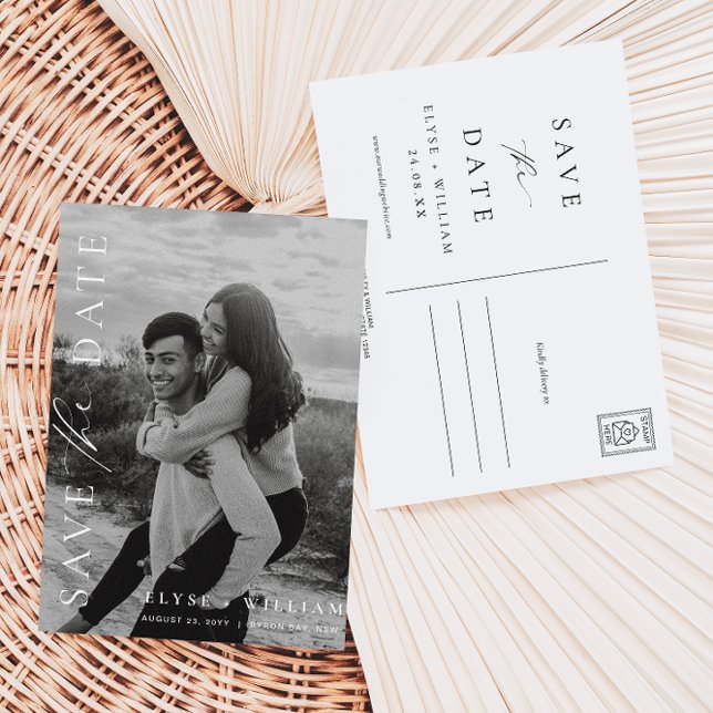Ellesmere Minimalist Photo Save The Date Postcard (Ellesmere Photo Save The Date Postcard )