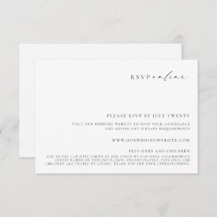 Ellesmere Minimalist RSVP Enclosure Card