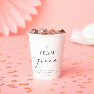 Ellesmere Minimalist Team Groom Paper Cups