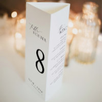Ellesmere Minimalist Tri-Fold Wedding Menu
