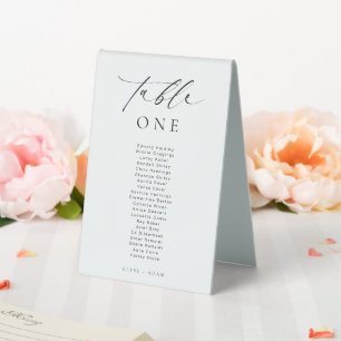 Ellesmere Minimalist Wedding Table Number