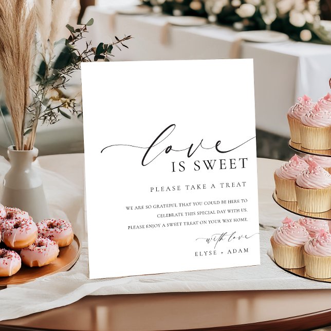 Ellesmere Modern Minimal Love Is Sweet Favours Sig Acrylic Sign (Creator Uploaded)
