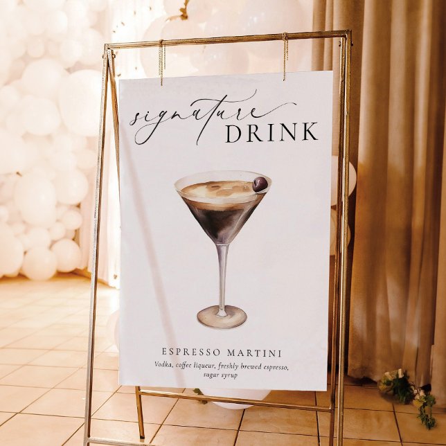 Ellesmere Modern Minimal Signature Drink Sign (Creator Uploaded)