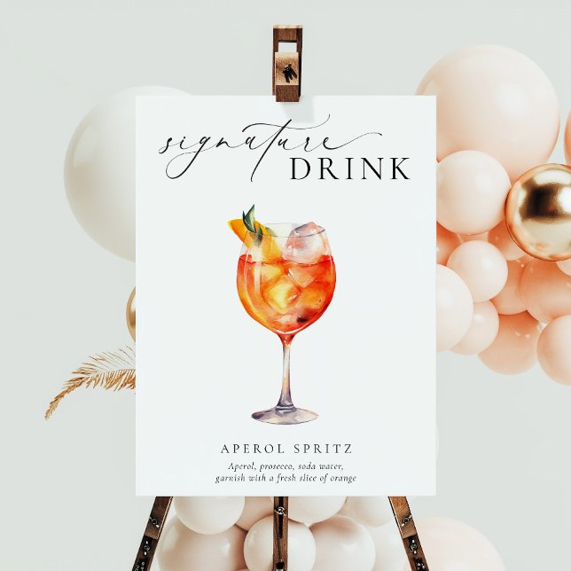 Ellesmere Modern Minimal Signature Drink Sign (Creator Uploaded)